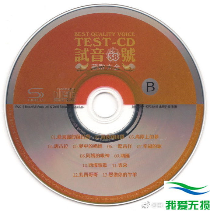 群星 - 《TEST-CD 试音38号》藏歌大全2CD[WAV 无损音乐]